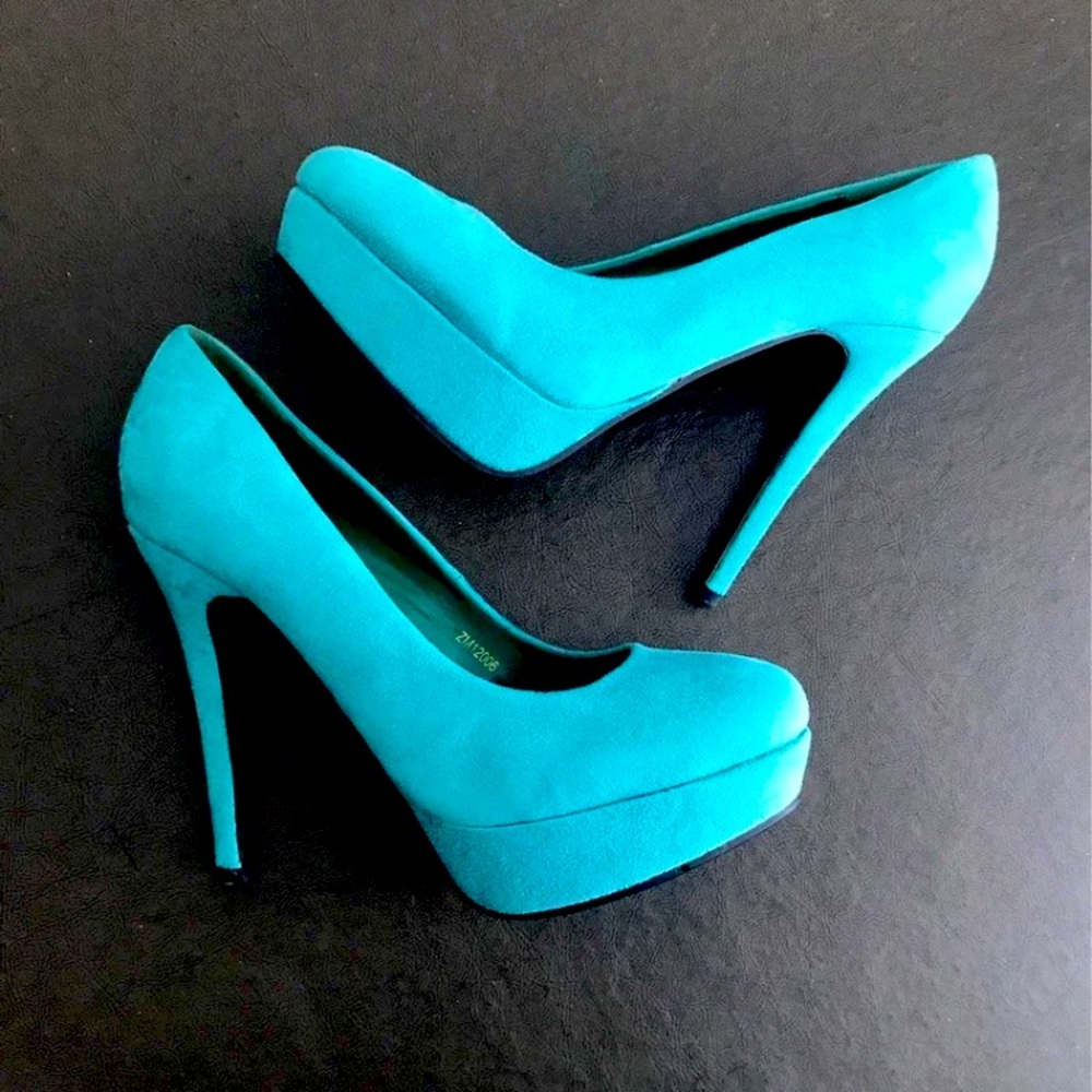 Mint Platform Heels